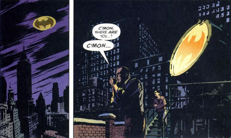 Batman Gotham Central : probson turns on the bat signal