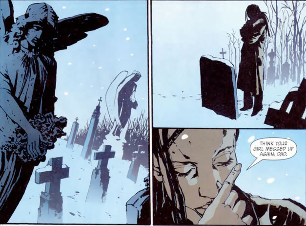 Batman Gotham Central : frosty day in a cemetery