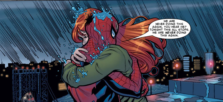 spider-man embraces mj