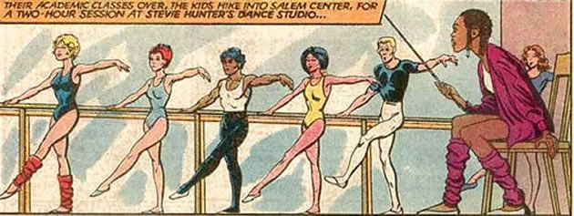 the new mutants taking a ballet class