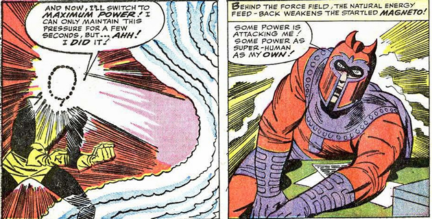 cyclops uses maximum force against magneto's force field