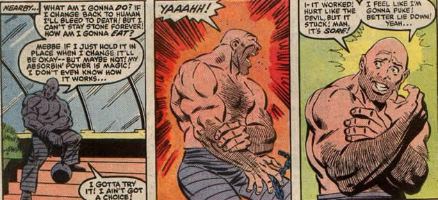 absorbing man manages to re-attach his arm