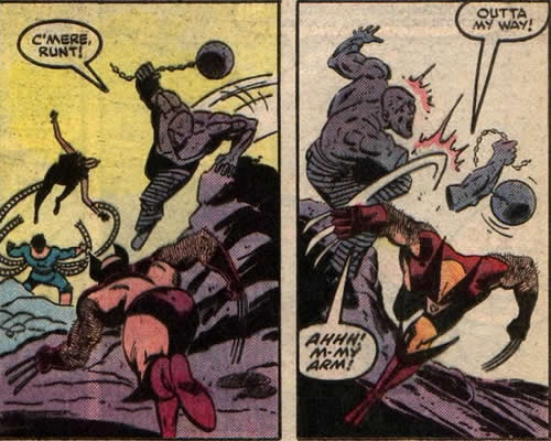 absorbing man's arm is severed by wolverine