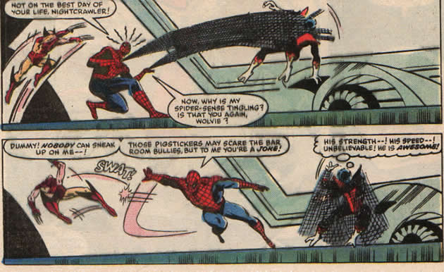 the x-men are amazed at spider-man