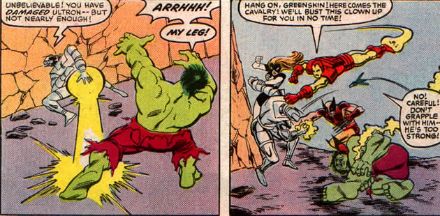 the hulk is wounded by ultron