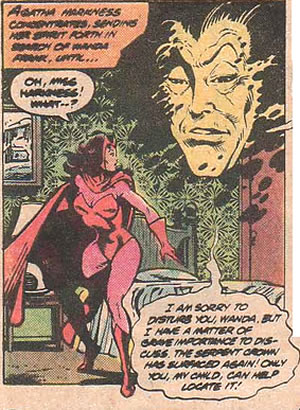 Agatha Harkness contacts Scarlet Witch