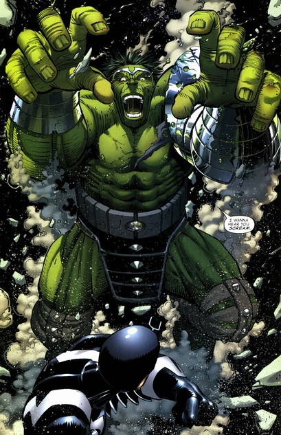 The Hulk attacks Black Bolt