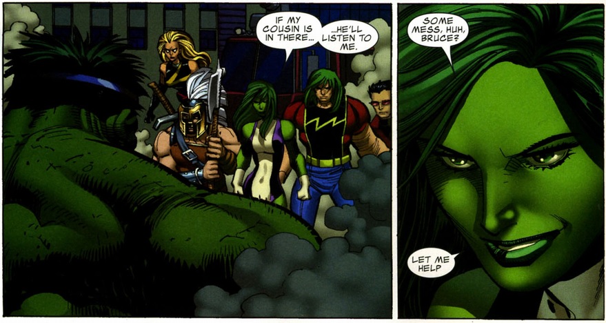 She-Hulk talking to the Hulk