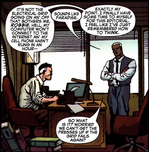 Jameson and Robbie in the Daily Bugle