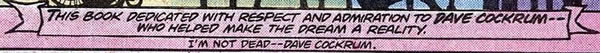 x-men : dedication to dave cockrum