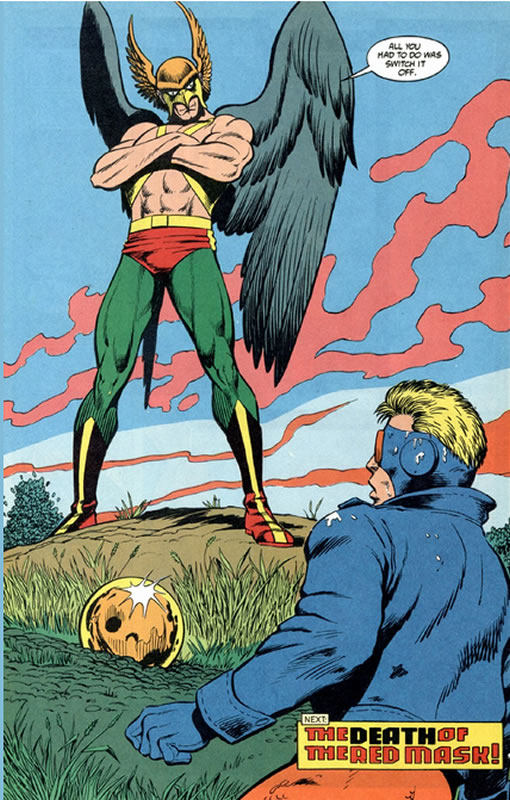 grant morrison's animal man panel : hawkman and animal man