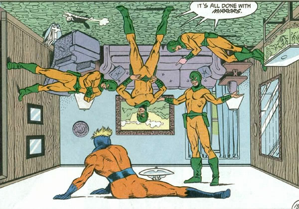 grant morrison's animal man panel :mirror master's world