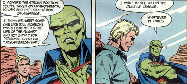 grant morrison's animal man panel : martian manhunter's invitation to animal man