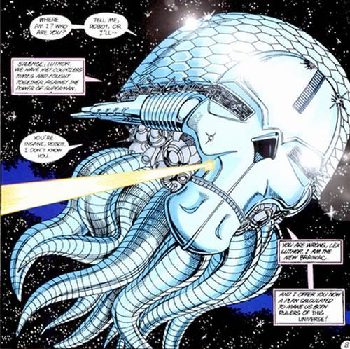 Crisis on Infinite Earths panel : brainiac's ship