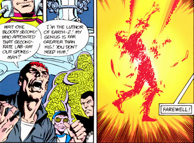 Crisis on Infinite Earths panel : death of earth-two luthor