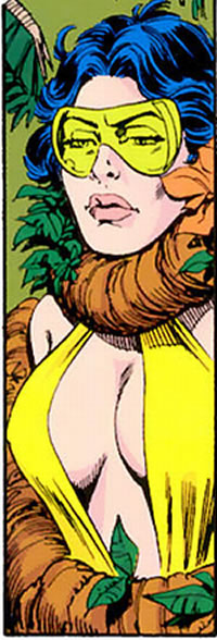 Crisis on Infinite Earths panel : phantom lady in floronic man trap