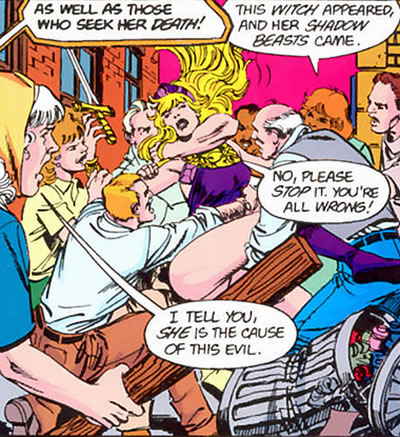 Crisis on Infinite Earths panel : amethyst being mobbed