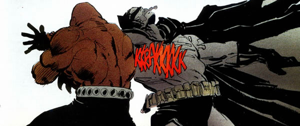 batman the dark knight returns panel : batman loses