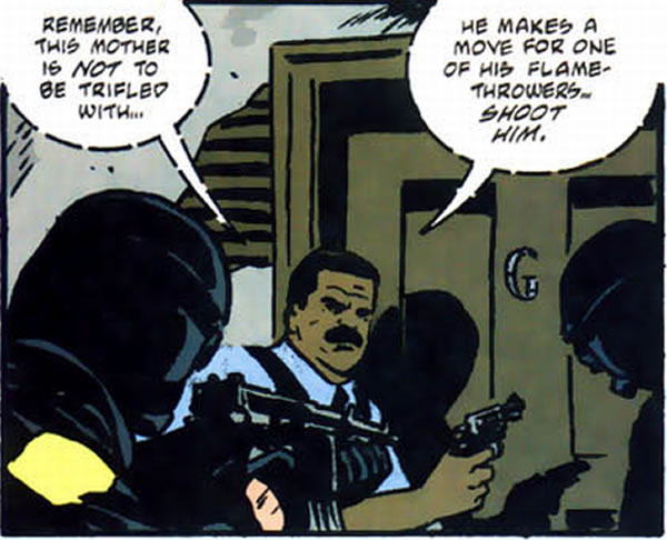 Batman Gotham Central : sarge gives instructions to the team