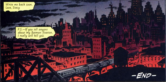 Batman Gotham Central : bird's eye view cityscape