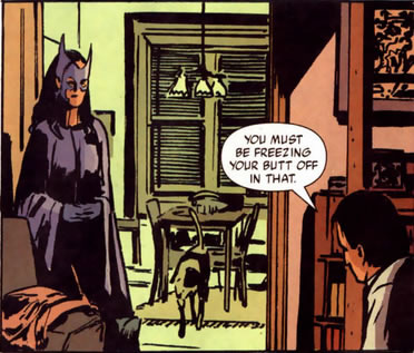Batman Gotham Central : huntress standing in house