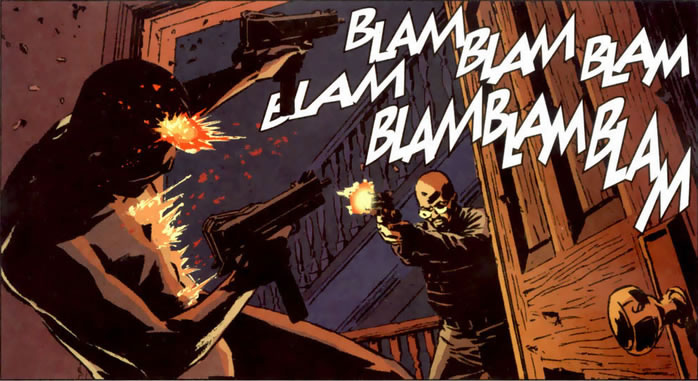 Batman Gotham Central : crispus allen shoots the black spider