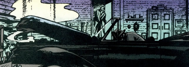 sandman mystery theatre : sandman crashes his car in the basement