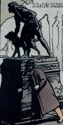 sandman mystery theatre : the sandman behind a statue