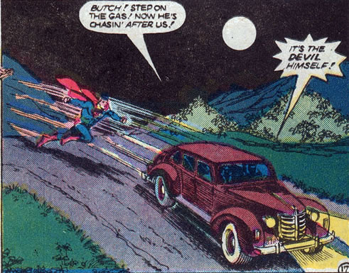 Secret Origins Superman : superman runs after a car