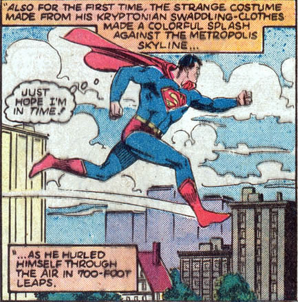 Secret Origins Superman : superman leaping tall buildings in a single bound
