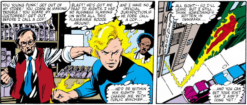 hot headed johnny storm asked to walk