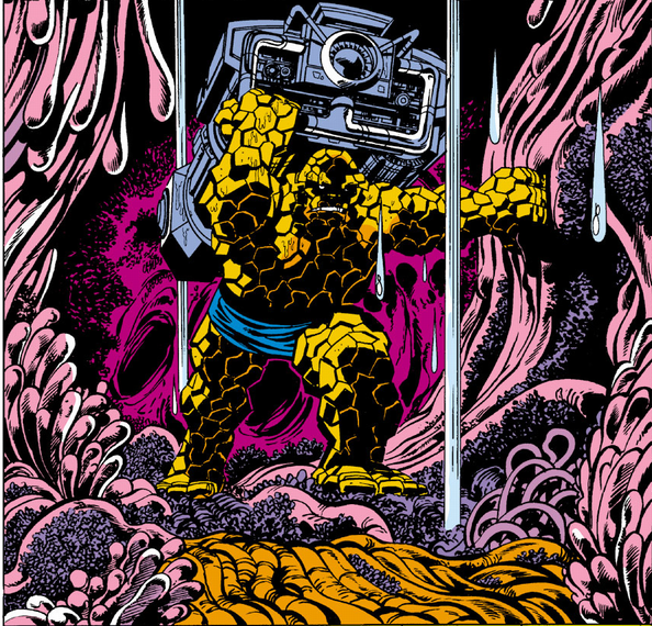 the thing carrying a massive device inside a sentient planet