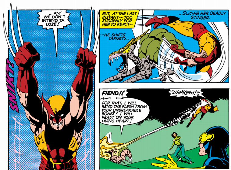  wolverine slashes the brood queen