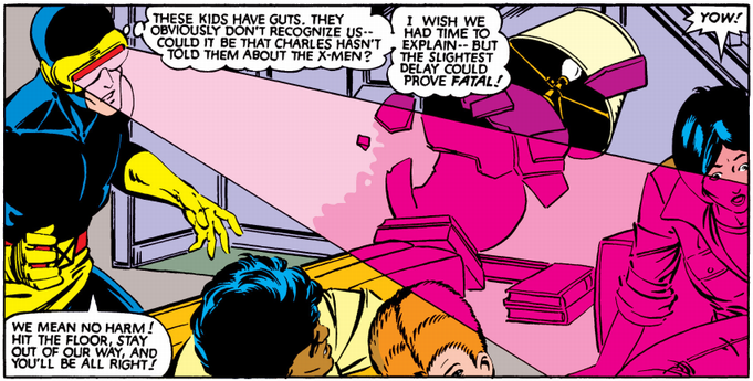 cyclops using his optic blast