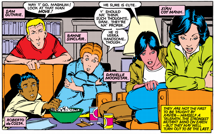 new mutants watching tv