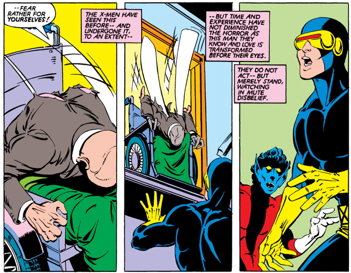 professor x turns into a brood queen