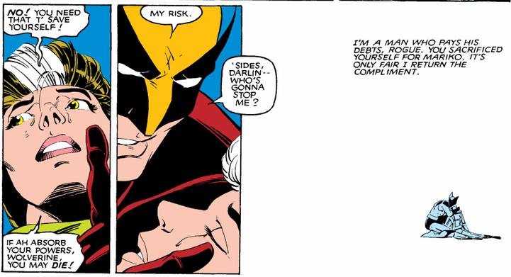 the wolverine rogue kiss