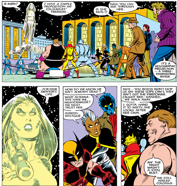 mystique negotiating with the x-men