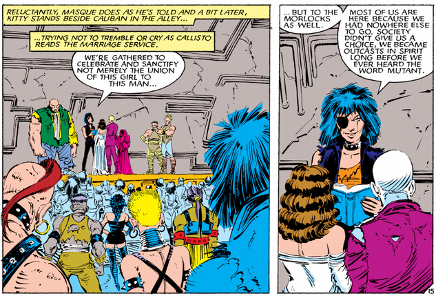 the marriage ceremony of kitty pryde and caliban