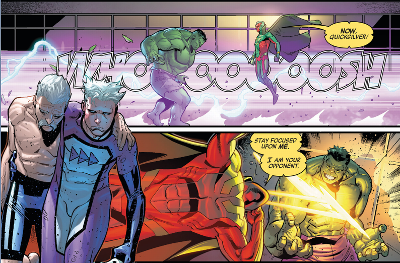 quicksilver rescues red hulk