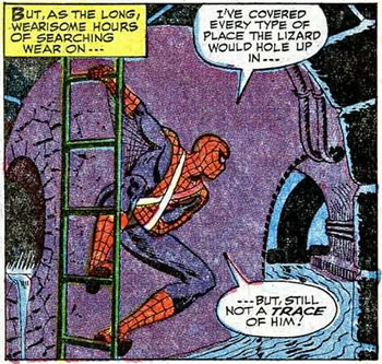 spider-man in a sewer