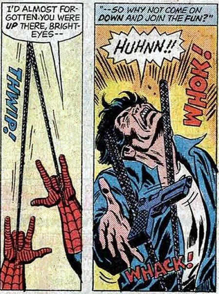 spider-man uses his hard web