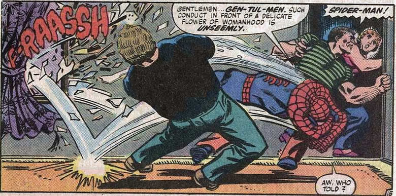 spider-man breaks up a sandman and hydroman fight