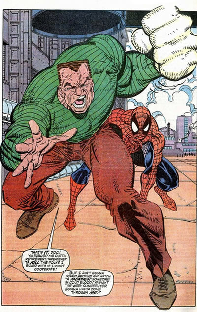 sandman sides with spider-man