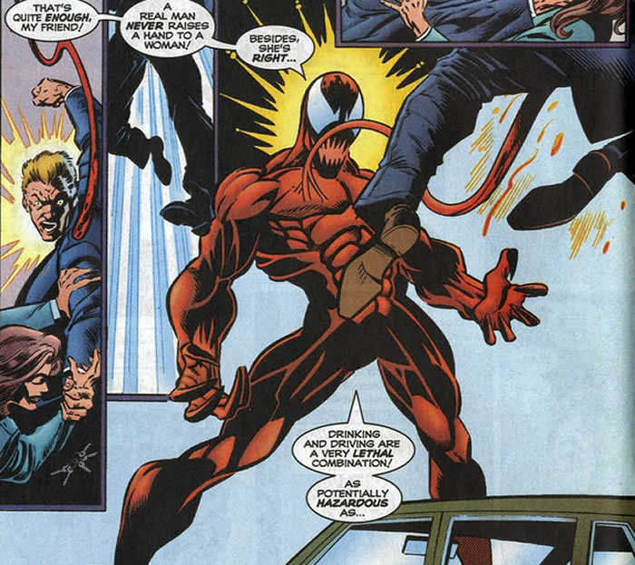 carnage takes out a wife 
					beater