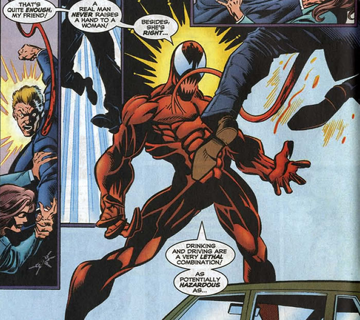 carnage takes out a wife beater