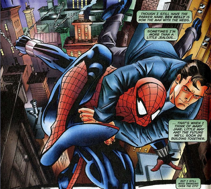 peter hitches a ride on ben reilly