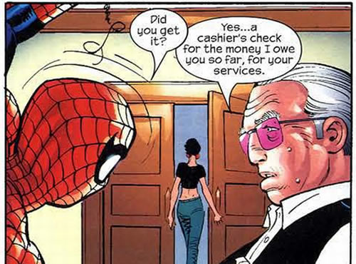 spider-man gets a well-deserved
					paycheck