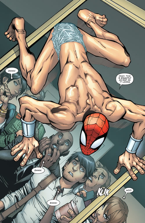 half naked spider-man