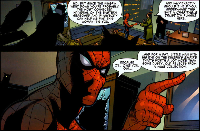 spider-man talks to the owl